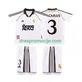Real Madrid R CARLOS 3 2000 Dres Retro Dječji Domaći 1998 Kratkih Rukava